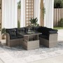 Set de sofás de jardín 7 pzas con cojines ratán sintético gris de , Conjuntos de jardín - Ref: Foro24-3326171, Precio: 485,16...