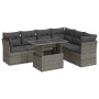 Set de sofás de jardín 7 pzas con cojines ratán sintético gris de , Conjuntos de jardín - Ref: Foro24-3326171, Precio: 485,16...