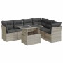 Set de sofás de jardín 7 pzas con cojines ratán PE gris claro de , Conjuntos de jardín - Ref: Foro24-3326173, Precio: 543,88 ...