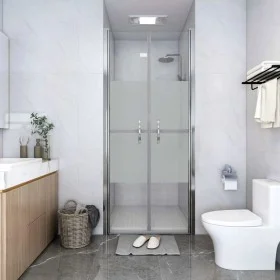 ESG shower door half frosted 76x190 cm by vidaXL, shower doors - Ref: Foro24-148786, Price: 197,75 €, Discount: %