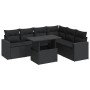 Set de sofás de jardín 7 pzas con cojines ratán sintético negro de , Conjuntos de jardín - Ref: Foro24-3326326, Precio: 520,2...