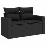 Set de sofás de jardín 7 pzas con cojines ratán sintético negro de , Conjuntos de jardín - Ref: Foro24-3326326, Precio: 520,2...