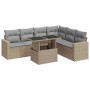 Set sofás de jardín 7 piezas y cojines ratán sintético beige de , Conjuntos de jardín - Ref: Foro24-3326330, Precio: 532,00 €...