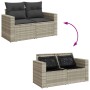 Set de sofás de jardín 7 pzas con cojines ratán PE gris claro de , Conjuntos de jardín - Ref: Foro24-3326353, Precio: 524,22 ...