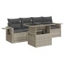 Set de sofás jardín y cojines 5 pzas ratán sintético gris claro de , Conjuntos de jardín - Ref: Foro24-3326403, Precio: 371,3...