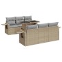 Set sofás de jardín 7 piezas y cojines ratán sintético beige de , Conjuntos de jardín - Ref: Foro24-3326420, Precio: 586,97 €...
