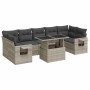 Set de sofás de jardín 8 pzas y cojines ratán sintético gris de , Conjuntos de jardín - Ref: Foro24-3326443, Precio: 619,07 €...