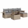 Juego de sofás jardín con cojines 6 pzas ratán sintético beige de , Conjuntos de jardín - Ref: Foro24-3326460, Precio: 455,88...