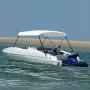 Bimini awning with 2 white arches 180x150x110 cm by vidaXL, Boat storage covers - Ref: Foro24-93125, Price: 97,61 €, Discount: %
