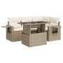 Juego de sofás jardín con cojines 5 pzas ratán sintético beige de , Conjuntos de jardín - Ref: Foro24-3326469, Precio: 448,76...