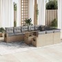 Set de sofás de jardín 11pzas con cojines ratán sintético beige de , Conjuntos de jardín - Ref: Foro24-3326550, Precio: 793,4...