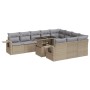 Set de sofás de jardín 11pzas con cojines ratán sintético beige de , Conjuntos de jardín - Ref: Foro24-3326550, Precio: 793,4...