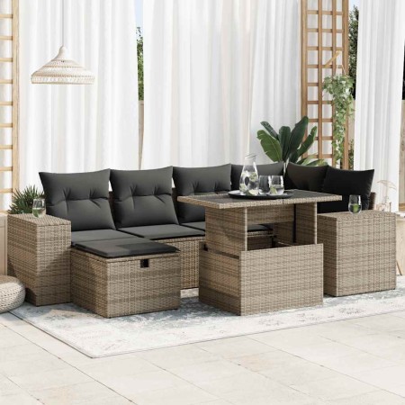Set de sofás de jardín y cojines 8 piezas ratán sintético gris de , Conjuntos de jardín - Ref: Foro24-3327940, Precio: 526,65...