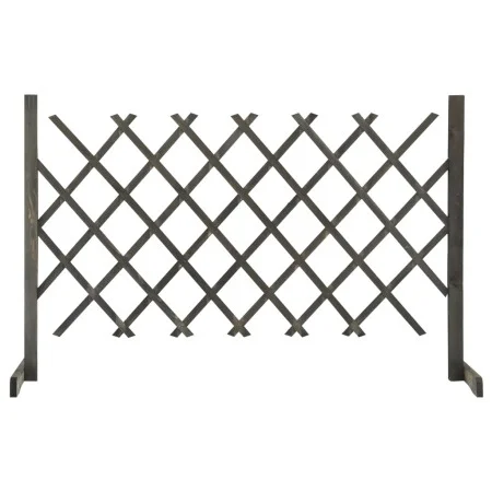 Spalier-Gartenzaun aus massivem grauem Tannenholz 120x90 cm von vidaXL, Zaunpaneele - Ref: Foro24-314825, Preis: 27,90 €, Rab...