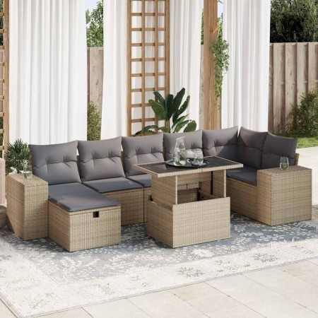 Juego de sofás jardín con cojines 5 pzas ratán sintético beige de , Conjuntos de jardín - Ref: Foro24-3327949, Precio: 565,30...