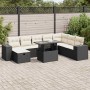 Set de sofás de jardín con cojines 9 pzas ratán sintético negro de , Conjuntos de jardín - Ref: Foro24-3327956, Precio: 588,0...