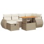 Set sofás jardín y cojines 8 pzas ratán sintético acacia beige de , Conjuntos de jardín - Ref: Foro24-3328059, Precio: 573,01...