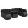 Set de sofás de jardín y cojines 10 pzas ratán sintético negro de , Conjuntos de jardín - Ref: Foro24-3326696, Precio: 755,40...