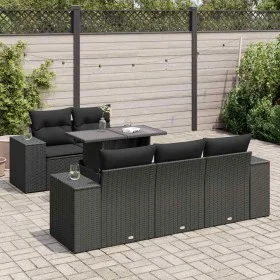 Set de sofás de jardín 6 piezas y cojines ratán sintético negro de , Conjuntos de jardín - Ref: Foro24-3326726, Precio: 520,5...