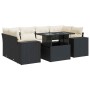 Set de sofás de jardín 7 pzas con cojines ratán sintético negro de , Conjuntos de jardín - Ref: Foro24-3326747, Precio: 505,6...