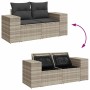 Set de sofás de jardín 7 pzas con cojines ratán PE gris claro de , Conjuntos de jardín - Ref: Foro24-3326753, Precio: 550,09 ...