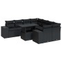 Set de sofás de jardín con cojines 9 pzas ratán sintético negro de , Conjuntos de jardín - Ref: Foro24-3326766, Precio: 661,5...