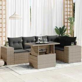 Set de muebles de jardín 6 pzas y cojines ratán sintético gris de , Conjuntos de jardín - Ref: Foro24-3326801, Precio: 440,83...
