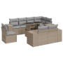 Set de sofás de jardín con cojines 9 pzas ratán sintético beige de , Conjuntos de jardín - Ref: Foro24-3326820, Precio: 694,6...