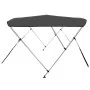 Toldo Bimini de 3 arcos gris antracita 183x180x137 cm de vidaXL, Cubiertas para almacenamiento de barcas - Ref: Foro24-93135,...