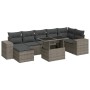 Set de sofás de jardín y cojines 8 piezas ratán sintético gris de , Conjuntos de jardín - Ref: Foro24-3326841, Precio: 559,79...