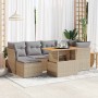 Set sofás de jardín 7 piezas y cojines ratán sintético beige de , Conjuntos de jardín - Ref: Foro24-3326950, Precio: 492,34 €...