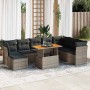 Set de sofás de jardín con cojines 9 pzas ratán sintético gris de , Conjuntos de jardín - Ref: Foro24-3326965, Precio: 600,43...