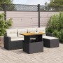 Set de sofás de jardín 6 piezas y cojines ratán sintético negro de , Conjuntos de jardín - Ref: Foro24-3327024, Precio: 390,3...