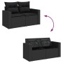 Set de sofás de jardín 7 pzas con cojines ratán sintético negro de , Conjuntos de jardín - Ref: Foro24-3327058, Precio: 506,1...