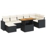 Set de sofás de jardín y cojines 8 piezas ratán sintético negro de , Conjuntos de jardín - Ref: Foro24-3327066, Precio: 512,3...