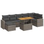 Set de sofás de jardín y cojines 8 piezas ratán sintético gris de , Conjuntos de jardín - Ref: Foro24-3327070, Precio: 527,78...