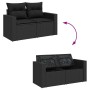 Set de sofás de jardín con cojines 9 pzas ratán sintético negro de , Conjuntos de jardín - Ref: Foro24-3327072, Precio: 609,0...