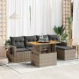 Set de muebles de jardín 6 pzas y cojines ratán sintético gris de , Conjuntos de jardín - Ref: Foro24-3327140, Precio: 408,22...