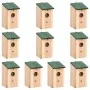Casa para pájaros 10 unidades madera maciza de abeto 12x12x22cm de vidaXL, Pajareras - Ref: Foro24-314815, Precio: 99,72 €, D...