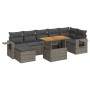 Set de sofás de jardín y cojines 8 piezas ratán sintético gris de , Conjuntos de jardín - Ref: Foro24-3327182, Precio: 533,78...