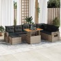 Set de sofás de jardín con cojines 9 pzas ratán sintético gris de , Conjuntos de jardín - Ref: Foro24-3327189, Precio: 605,44...