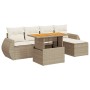 Juego de sofás jardín con cojines 6 pzas ratán sintético beige de , Conjuntos de jardín - Ref: Foro24-3327250, Precio: 484,12...