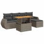 Set de muebles de jardín 6 pzas y cojines ratán sintético gris de , Conjuntos de jardín - Ref: Foro24-3327252, Precio: 408,57...