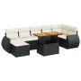 Set de sofás de jardín y cojines 8 piezas ratán sintético negro de , Conjuntos de jardín - Ref: Foro24-3327290, Precio: 525,5...
