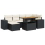 Set de sofás de jardín 7 pzas con cojines ratán sintético negro de , Conjuntos de jardín - Ref: Foro24-3327395, Precio: 472,8...