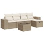 Juego de sofás jardín con cojines 6 pzas ratán sintético beige de , Conjuntos de jardín - Ref: Foro24-3325674, Precio: 456,30...
