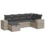 Set de sofás de jardín 6 pzas y cojines ratán sintético gris de , Conjuntos de jardín - Ref: Foro24-3325688, Precio: 417,26 €...