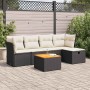 Set de sofás de jardín 6 piezas y cojines ratán sintético negro de , Conjuntos de jardín - Ref: Foro24-3325752, Precio: 337,1...