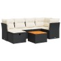 Set de sofás de jardín 7 pzas con cojines ratán sintético negro de , Conjuntos de jardín - Ref: Foro24-3325759, Precio: 415,4...