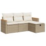 Juego de sofás jardín con cojines 4 pzas ratán sintético beige de , Conjuntos de jardín - Ref: Foro24-3325894, Precio: 289,59...
